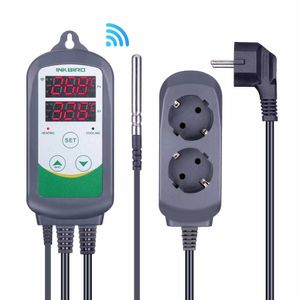 Inkbird ITC-308 Wifi Controlador de Temperatura Digital UE UN UK UK Plug Outlet Termostato, 2 Estágios, 2200W, W / Sensor para HomeBrewing 210719