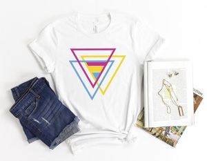 Erkek T-Shirt Pansexual Üçgen Gömlek, Bayrak T-shirt, Pan Gurur T-shirt LGBTQ Hediye Cinsiyet Kör