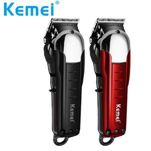 Kemei km-2608 haircutter km-2608 sem fio aparador elétrico aparador cabelo estilista aparador recarregável aço carbono cabeça aparador