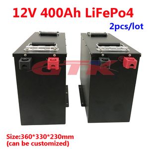 GTK 12.8V 12V 400AH Lifepo4 lithium battery pack for Golf Carts power supply EV Solar Storage inverter boat + 20A charger