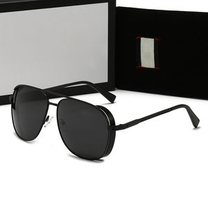 Yüksek Kaliteli Düz Üst Güneş Gözlüğü Altın Çerçeve Tutum Lüks Tasarımcı Güneş Gözlükleri Erkek gafas de sol kutu ile 10 Renk