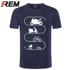 REM Summer Fashion Baby-Car Bike Bicycle Motorcycle Evolution Tee Shirt per uomo Hip hop T Plus Size 210706
