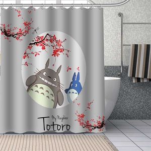 Пользовательский мой сосед Totoro Душевые занавески DIY Ванная комната Занавес из ткани Моющийся полиэстер для ванны Художественный декор Дучгордийский 21116