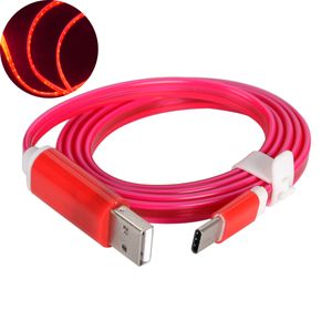 Быстрый светодиодный светодиодный пропутный свет магнитный телефон кабели типа C USB-C Micro USB зарядное кабель для Samsung HTC LG Android PC