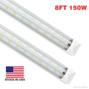 SMD5730 4ft 8ft 150 W V-şekli 8ft LED Tüp Işıkları T8 Entegre Soğutucu Kapı Tasarım Dükkanı LED Işıklar Fikstür T8 LED Tüp Aksesuarları ile