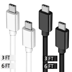 Fast Charging PD Cables 1M 2M 3A Type c to USB-C Cable Cord Line For Samsung Galaxy s10 s20 s22 Utral Lg Xiaomi Huawei Android phone