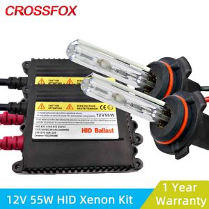 CrossFox 55 W DC H7 Xenon Işık H4 HID H11 H3 H1 Oto Lamba Ateşleme Ünitesi Blok Balast Far Dönüşüm Kiti 3000K 6000K 8000K