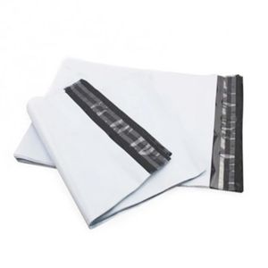 100 Teile/los Kurier Taschen Weiß Selbst-dichtung Klebstoff Lagerung Tasche Kunststoff Poly Umschlag Mailer Post Beutel für Kuriere Mailing