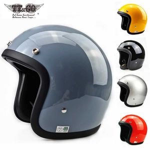 Ttco motocicleta capacete de vidro fibra de vidro retro scooter jet votação aberta motombike ttco equitação capacete moto 500tx tt q0630
