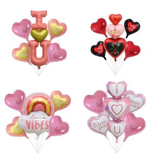 День Святого Валентина украшения вечеринки алюминиевая пленка воздушный шар персиковое сердце 