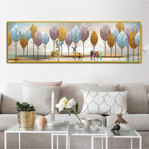 Богатые листья деревьев картинки Nordic стиль современное украшение холст живопись стена искусства для гостиной прикроватный диван фон без рамки