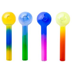 Y223 Special Unique Color Smoking Pipes About 10cm 30mm OD Bowl Oil Rig Glass Hand Pipe