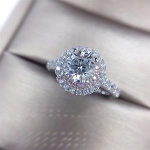 100% Gerçek 18 K Altın Yüzük Kadınlar Için Doğal AAA Takı Anillos De Bizuteria Gerginlik Ayarı Mini Diamond 211217