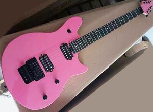 Humbuckers Manyetikler ile Fabrika Toptan Pembe Elektro Gitar Floyd Rose Gülağacı Klavye