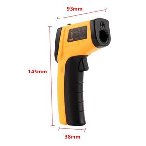 Dijital Higrometre Kızılötesi Termometre Olmayan İletişim Kızılötesi Pirometre IR Lazer Sıcaklık Ölçer Noktası 50 ~ 380degree GM320 210719