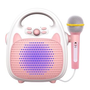 Портативные динамики детская петь машина с микрофоном Интегрированный ребенок петь детей аудио 2 цвета