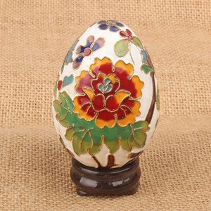 Китайский Cloisonne эмаль филигранный цвет яичко украшения стола украшения украшения украшения ручной работы плана медных ремесел офисный домашний декор подарок