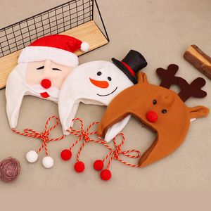 Party Hats, дружественные с кожей Санта-Клаус Матовый Длинный веревка Топпер взрослый Детский Дети Украшения Шляпы Легкий вес на Рождество