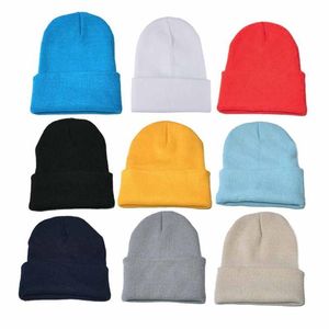 Top Kapaklar Moda Örme Şapka Erkekler Kadınlar Pamuk Karışımları Katı Renk Slouchy Örgü Dans Beanie Kadın L3 Için Casue Hip Hop Kap