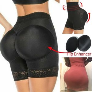 Womens Padded Shapewear Hip Enhancer Shorts High Waist Body Shaper Panty Pad Butt Lifter Booty Trainer Control 220311