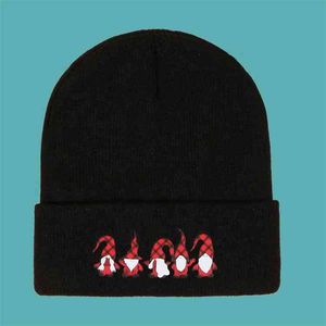 2021 New dign black hats for men babbo natale lavorato a maglia cappelli invernali economici regali di natale cappelli di natale