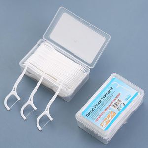 Dental Floss Toothpick Oral Tooth Picks Food Grade Safe PS With Portable Case 50pcs Per Set(box)