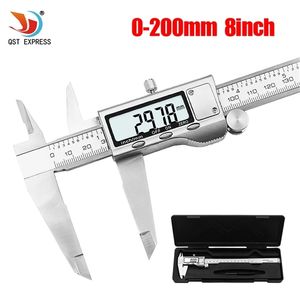 0-200mm 8inch Stainless steel Electronic Vernier Caliper LCD Digital Gauge Stainless+box 210922