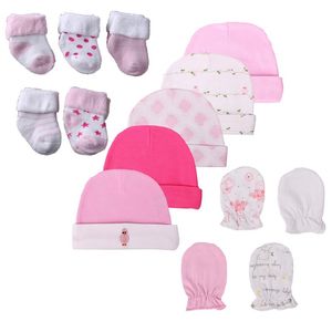 Giyim setleri unisex doğumlu set şapka eldivenleri çoraplar pamuklu bebek kız çocuk takım elbise gündelik bebek doğum hediye ropa pografi sahne