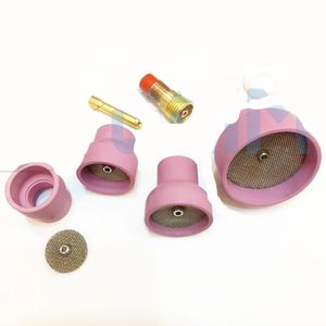 Welding Accessories Alumina Ceramic Nozzle Cups +Strainer Mesh+Collet+Gas Lens For WP17/18/26