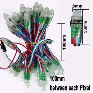 12 мм WS2811 2811 IC RGB Светодиодный модуль Строка Водонепроницаемый DC 5V 12V Цифровой полноцветный светодиодный пиксельный свет