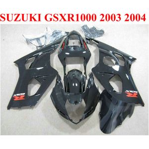 Suzuki için Sıcak Satış Plastik Kaplama Kiti 2003 2004 GSXR1000 Fairing Seti K3 K4 GSX-R1000 03 04 Tüm Parlak Siyah Vücut Kitleri CQ63