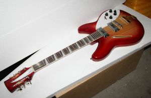 Toptan -En İyi Çin Gitar Deluxe Model 360/12 String Electry Guitar Yarı İçi Boş Kiraz Patlaması