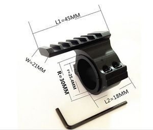 Аксессуары для крепления прицела: кольцевой адаптер 1 дюйм, 25 мм, 30 мм с планкой Пикатинни Weaver 20 мм