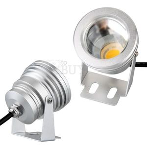 IP65 10 W RGB Işıklandırmalı ışık Sualtı LED Sel Işıkları Yüzme Havuzu Açık Su Geçirmez projektörler aydınlatma Yuvarlak DC 12 V Konveks Lens 000