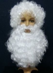 Рождество Hallowmas мужчины Санта-Клаус парик + борода костюм дураков день костюм бал Дед Мороз бесплатная доставка