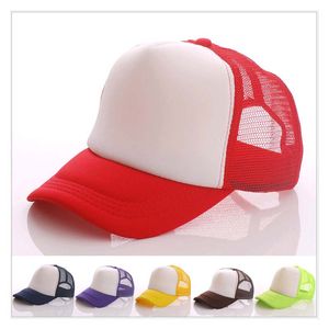 Yetişkin Basehats Toptan Özelleştirilmiş Net Caps Logo Baskı Reklamı Snapback Beyzbol Şeker Renk Zirve Şapka