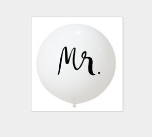 2021 MR MRS Balloon Büyük 36 inç Yuvarlak Lateks Balon Sevgililer Günü Düğün Bekarlığa Veda Parti Dekor Malzemeleri