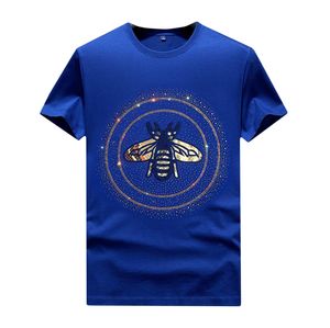 T-shirt da uomo con strass da donna vintage - estate casual top camicie manica corta con disegni professionale unisex, blu