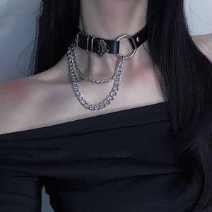 Gothic Lolita Cosplay Girl Metal Spike Choker PU Leather Collar Necklace Punk Statement Jewelry Women Neck Accessories Chokers