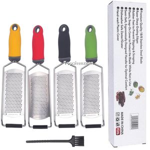 Кухонные инструменты портативные Zester Grater Cheese Chargers с бритвой острой лезвия из нержавеющей стали.