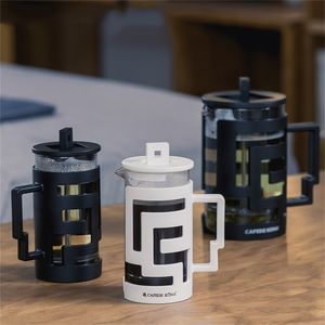 Cafetiere fransız basın 350 ml 800ml percolatörler üreticisi cezve gıda sınıfı cam duvar ile bir kaşık 210408 ver