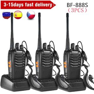 3шт Baofeng BF 888S Двухсторонний BF-888S 6 км Walkie Talkie 5W Портативные CB HAM Радио Руководства HF Приемопередатчик Интерфон BF888S