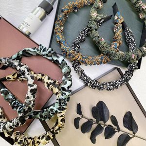 Moda Kadınlar Kafa Pileli Leopar Hairband Yetişkin Taze Türban Bahar Saç Aksesuarları Toptan