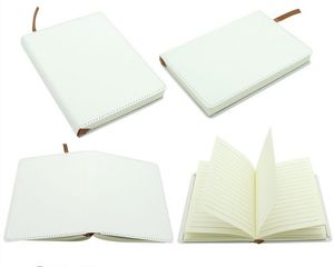 En iyisi! Süblimasyon Boşlukları Notepads A4 A5 A6 Beyaz Dergi Dizüstü Bilgisayarlar PU Deri Kapak Isı Transferi Baskı Bağlayıcıları Ile İç Kağıt Yapışkan Bant DIY Özel Logo