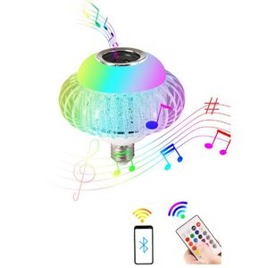 Светодиодный фонарь кристалл лампочки Bluetooth музыкальный проигрыватель 7 цветов изменение 15W E27 для украшения дома диско