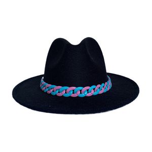 Простые мужчины Женские озеро Blue Fedora Jazz Hat British Style Trilby Party Party Panama Cap Cap Dress Hat Cowboy