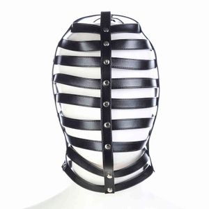 NXY Adult Toys PU Leather Headgear Harness Bondage Hood Slave BDSM Roleplay Fencing Helmet Party Mask Cosplay Punish Sex Game 1201