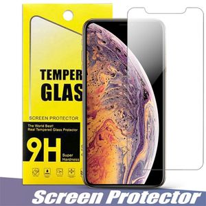 2.5D Temperli Cam Ekran Koruyucusu 9H Patlamalı Patlamalı Premium İPhone 15 için Net Şeffaf Film Plus XR XS 11 12 13 14 Pro Maks. Perakende Kutusu ile