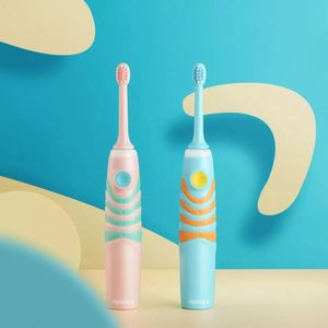DYNACARE USB çocuk Elektrikli Diş Fırçası Zamanlama Hatırlatma Oral Gums Care Temizleyici Fırça Gıda Sınıfı DuPont Yumuşak Fırça Kafası ile - Mavi