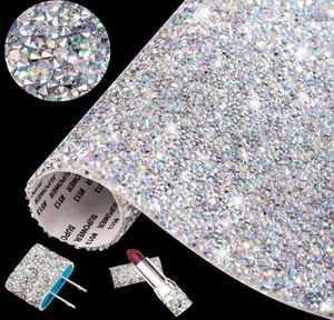 Bling Crystal Rhinestones Çıkartma Sayfası Parti Dekorasyonu AB Renk Glitter Gem Kendinden Yapışkan Dek Dekor Etiketleri Araba El Sanatları için